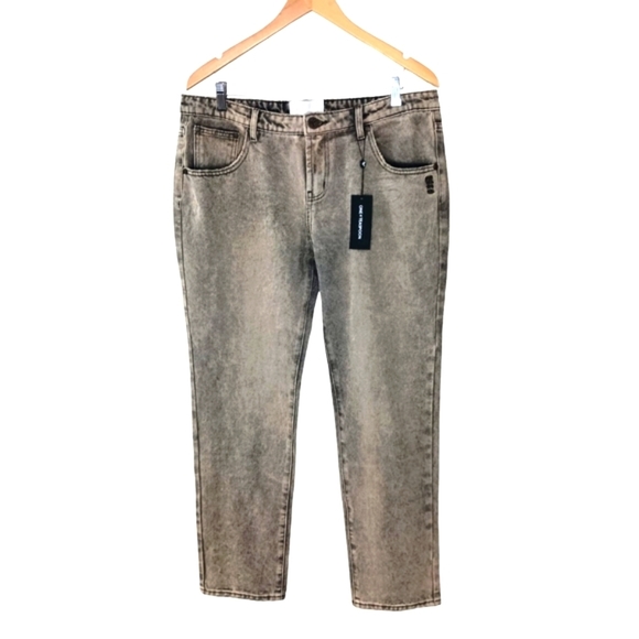 NWT One Teaspoon Truckers Mid Waist Straight Leg Denim Jeans in Rust  32 $165 - Picture 9 of 16
